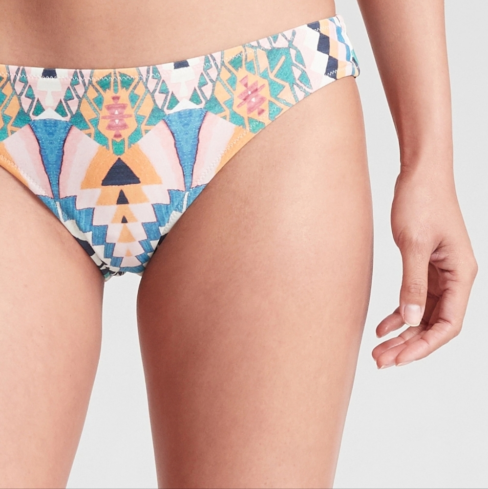 Athleta Desert Geo Mid Rise Bottom Large NWT